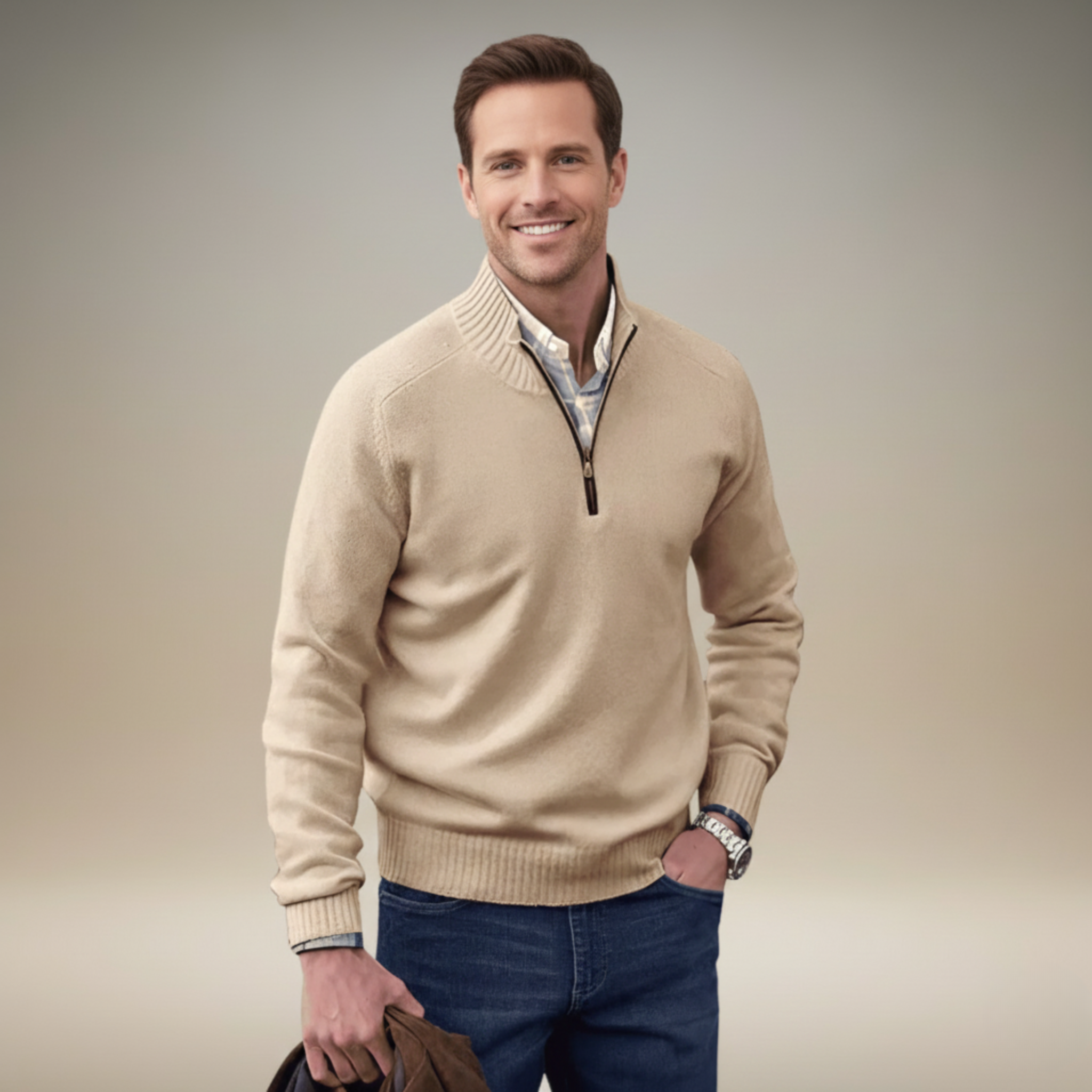 Ethan | Stylish Casual Half-Zip Sweater