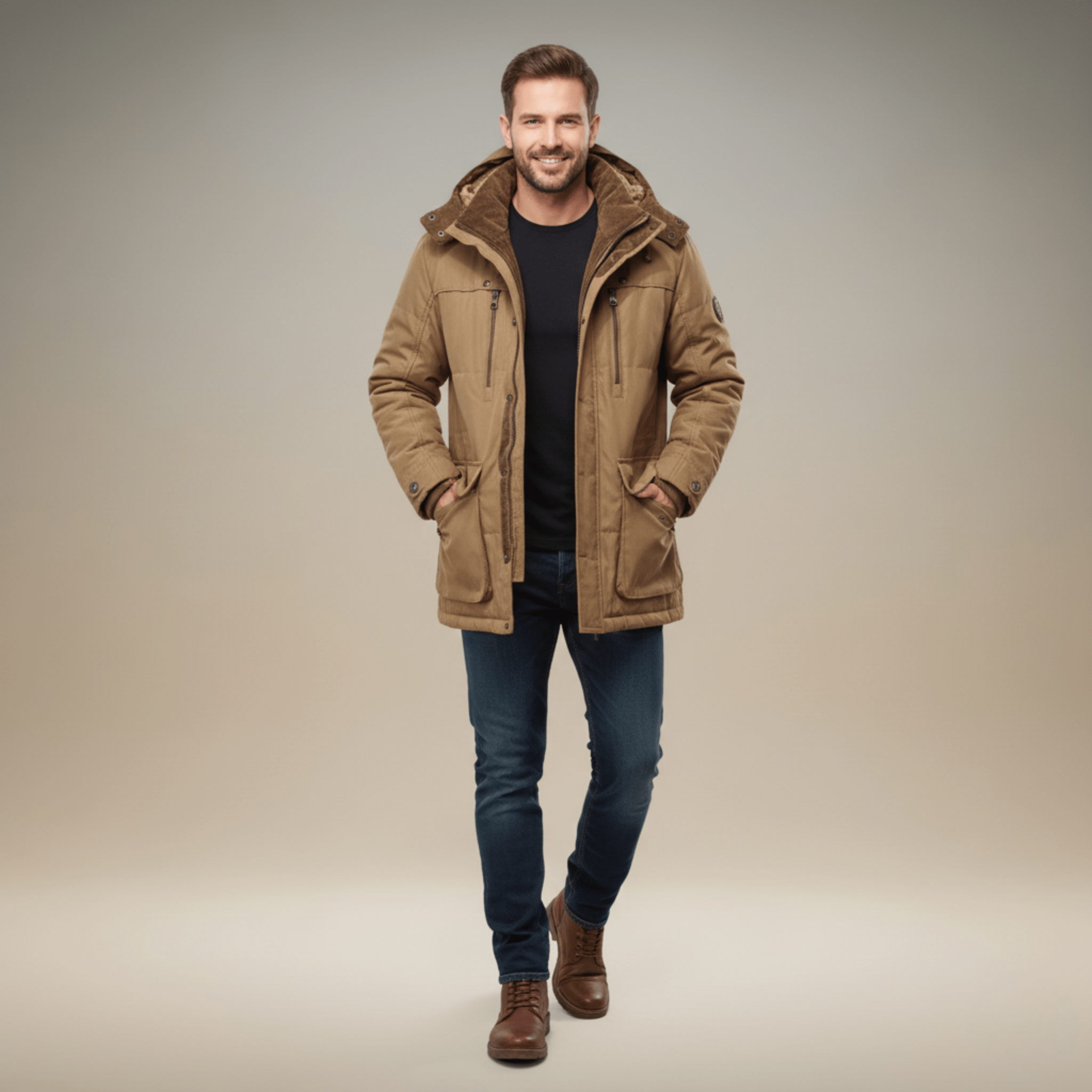 Ethan | Stylish Warm Hooded Men's Winter Coat