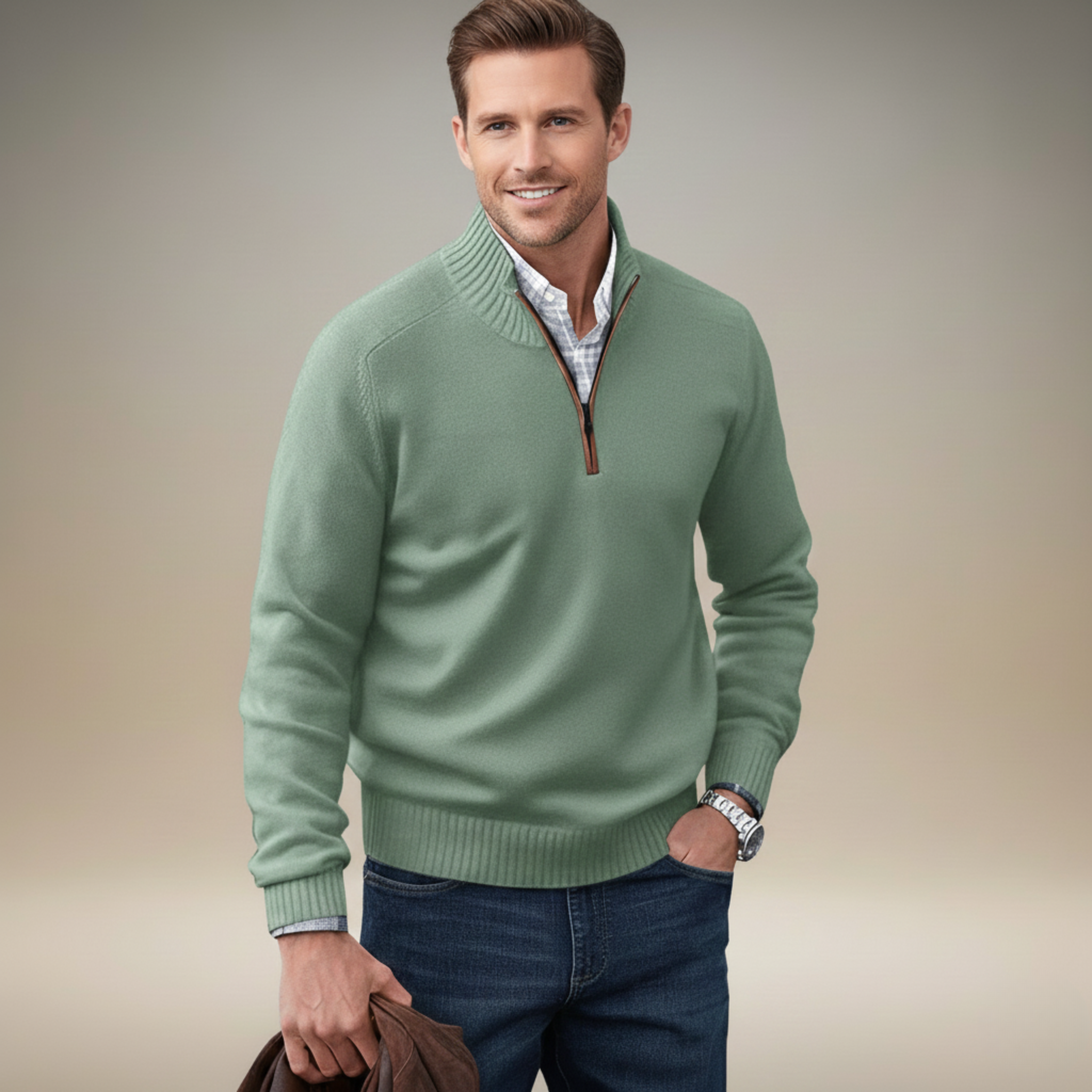 Ethan | Stylish Casual Half-Zip Sweater