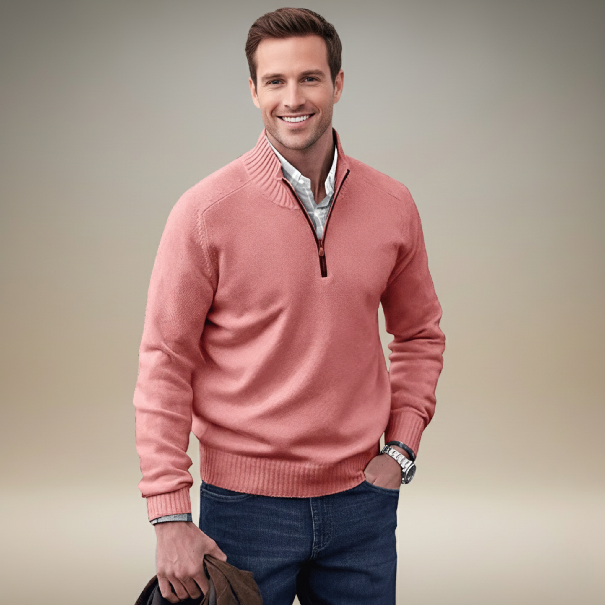 Ethan | Stylish Casual Half-Zip Sweater