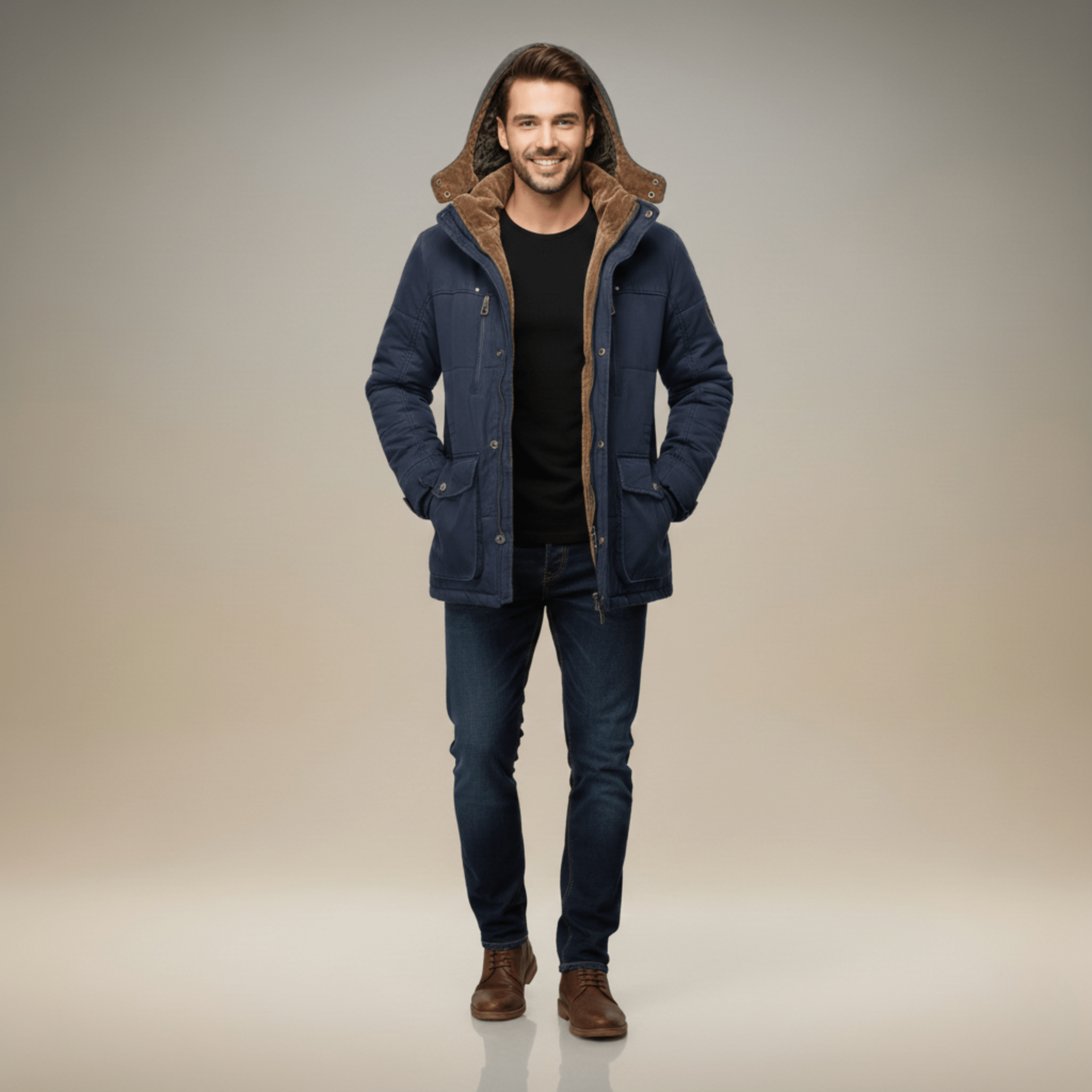 Ethan | Stylish Warm Hooded Men's Winter Coat