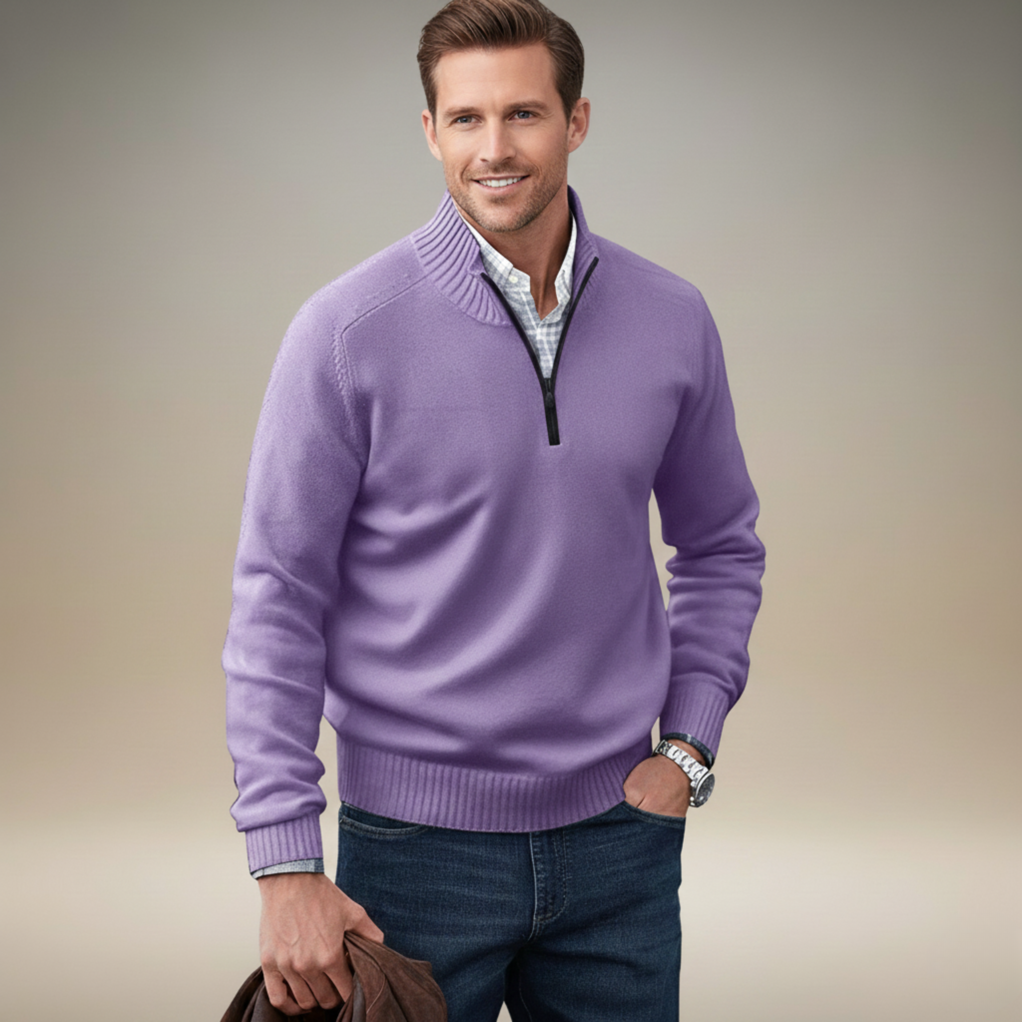 Ethan | Stylish Casual Half-Zip Sweater
